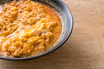 Thai spicy instant noodles bowl