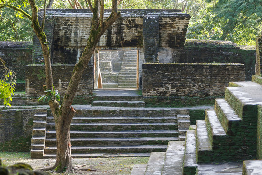 Ruins of the ancient Mayan town Cahal Pech, Belize