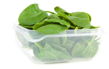 Baby spinach leaves