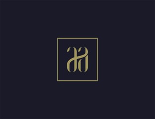 luxury letter AA logo design template