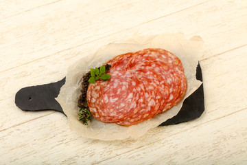 Sliced salami