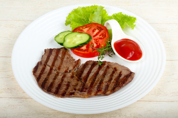 Grilled beef steak