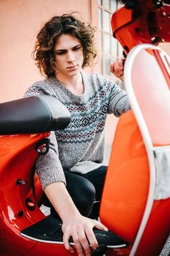 Cool man outdoors portrait