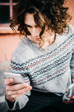 Cool man outdoors portrait