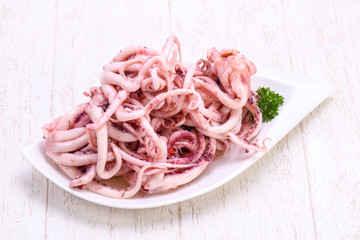 Marinated squid tentackle