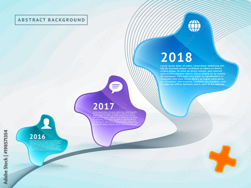Wall mural abstract background with vector shapes. timeline. roadmap.