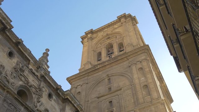 Cathedral's tower as seen from Calle Carcel Baja