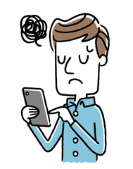 男性：スマートフォン
