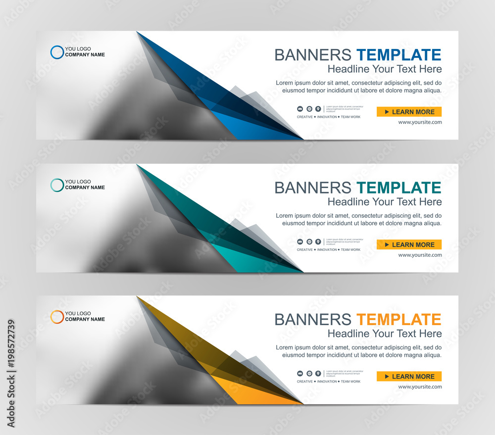 Wall mural abstract web banner design background or header templates