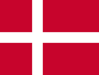 Obraz premium The Flag of Denmark. National symbol of the state. Vector illustration.