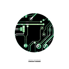 Vector circuit board illustration. Abstract technology. Microchip background.