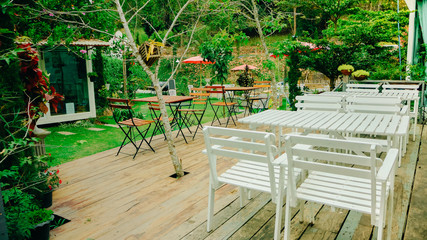 Outdoor Cafe Table Setting