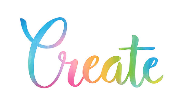 CREATE hand lettering icon