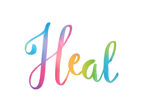 HEAL Watercolour Hand Lettering Icon