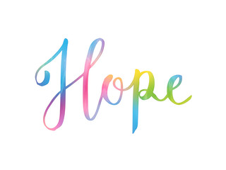 HOPE hand lettering icon