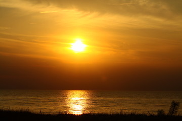 sunset on baltic sea