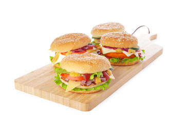 burger on white background