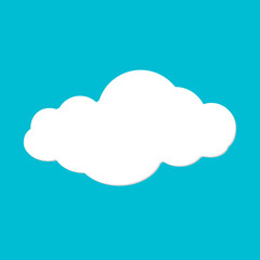 Cloud vector illustration on blue sky vector illustration