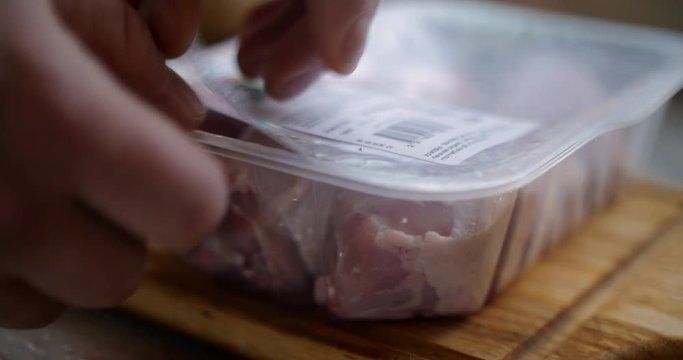 Chicken package opening