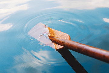 Wallpaper of a wood row in the blue clean water © szaboerwin