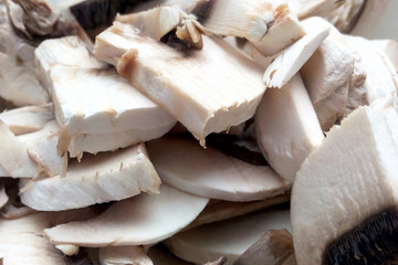 Mushrooms cut into chunks texture