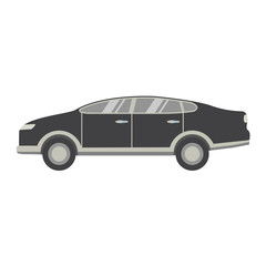 Sports modern business sedan.The car for driving around the city.The vehicle with the internal combustion engine for all family.An icon for the websites or mobile applications.In flat style a vector.
