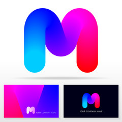 Letter M logtype design - Stock vector logo template. Business card templates.