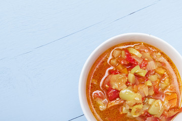 Fresh food from ecologic clean vegetables. Blank place for menu advertising or vegetarian lifestyle