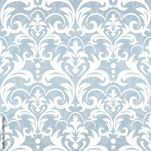 "blue seamless wallpaper pattern. Classic vintage pattern. Damask