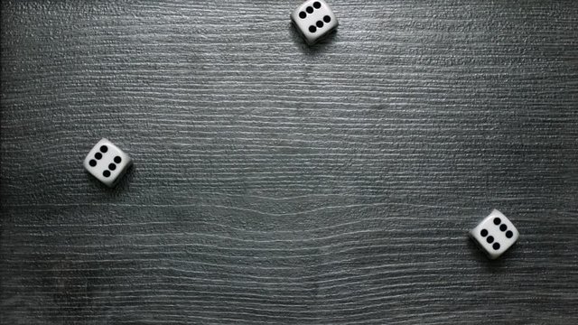 Poker Dice rolling tripple six