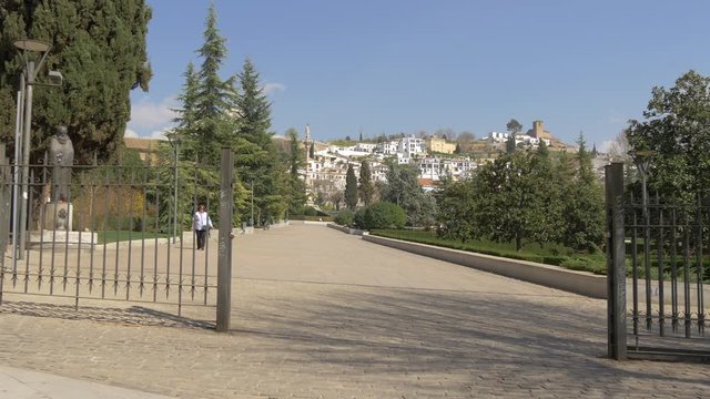 Jardines del Triunfo with sculptures