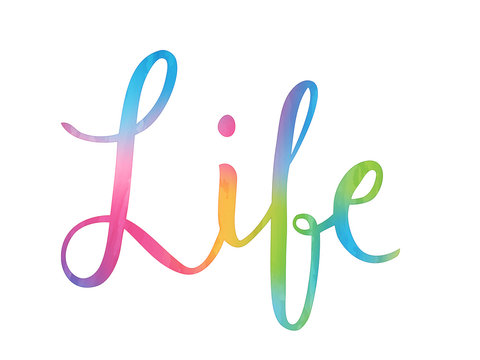 LIFE hand lettering icon