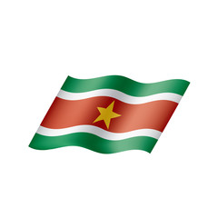 Obraz premium Suriname flag, vector illustration