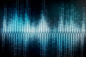 2d rendering Stock market online business concept. business Graph 