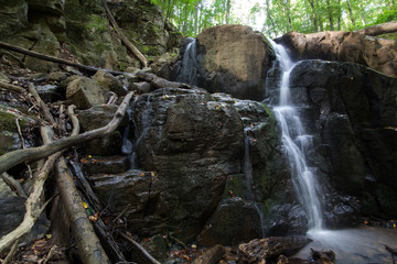 Waterfall Skakalo in the Carpathian mountains, Transcarpathia, Ukraine