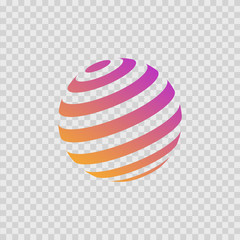 Globe abstract logo sign icon
