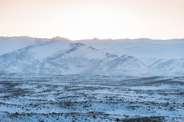 Sunset in the mountains