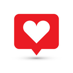Like, heart icon. One of set web icons