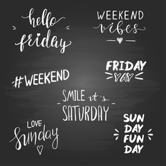 Set of quotes about weekend