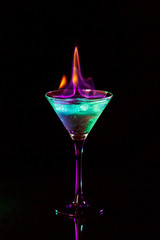 Fire in the glass