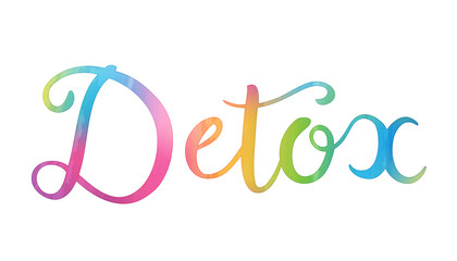 DETOX hand lettering icon
