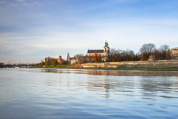 Fototapeta na wymiar Kazimierz district of Krakow at Vistula river, Poland