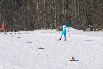 ski marathon and skiing long distances