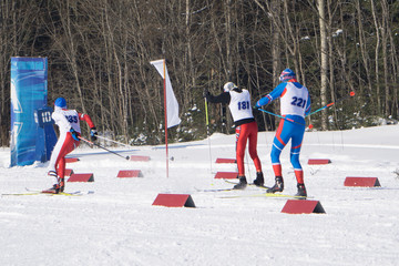 great skiing and competitions the downhill to the finish .