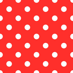 red white polkadot seamless pattern background vector © Dian Elvina