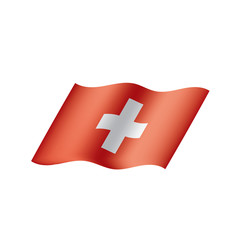 Fototapeta premium Switzerland flag, vector illustration