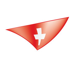 Switzerland flag, vector illustration