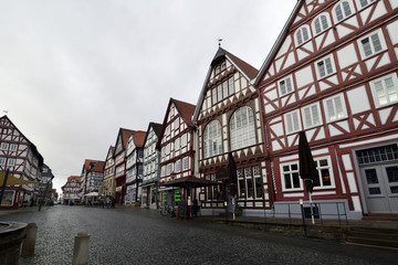 Fritzlar, Innenstadt mit alten Fachwerkhäusern, Downtown with old half-timbered houses