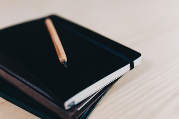 Stift und Notizbücher Close-Up