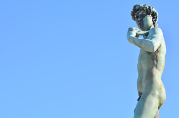 David statue at Michelangelo square in Florence Italy